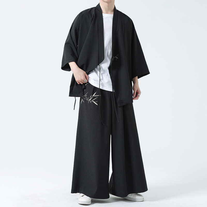Men'S Kimono Accessories - Men's Japanese Style 2-Piece Set, Stylish,