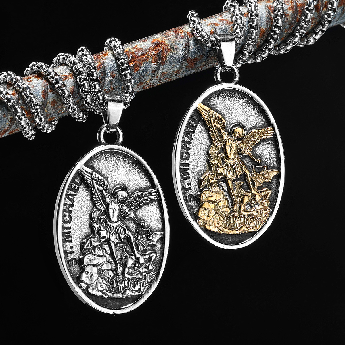 Men'S Accessories Best - Archangel Pendant 316L Stainless Steel St.Michael