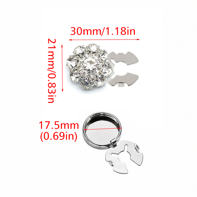 Cufflink Box Set - 1PC Shirt Button Box Rhinestone Button