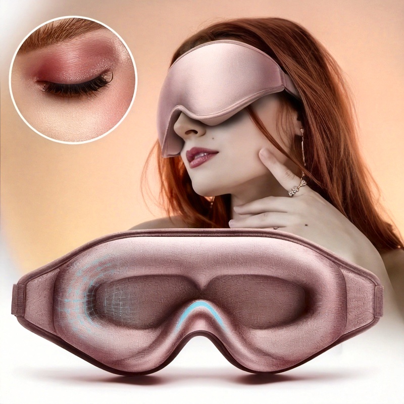 Men Accessories For Travel - Super Soft 3D Silk Sleeping Eye