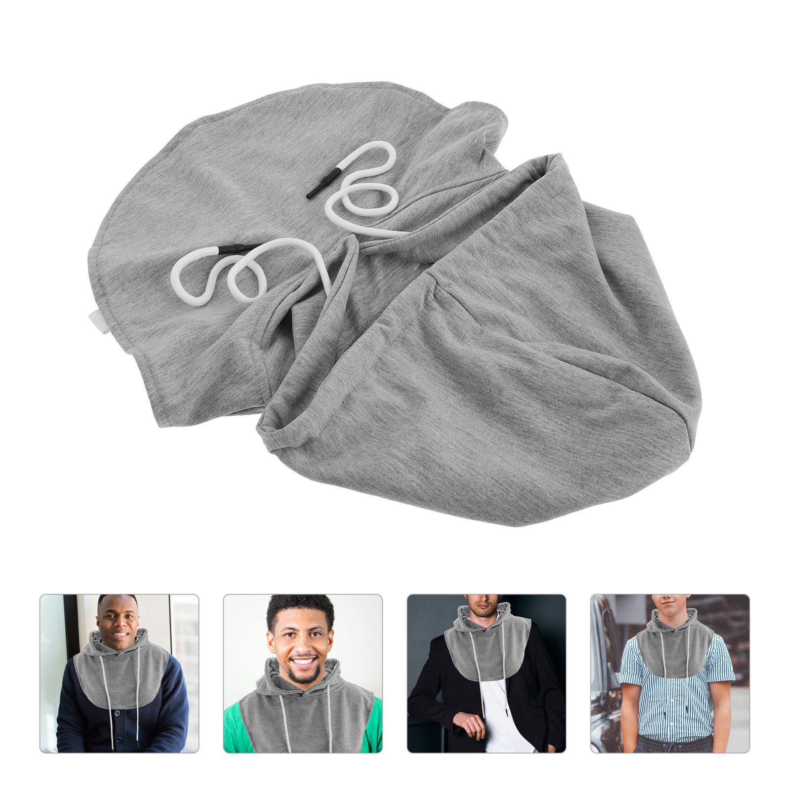 Men Accessories For Travel - Detachable Hooded Faux Collar for Men