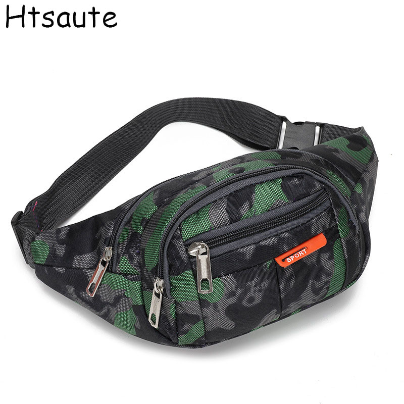 Men Accessories For Travel - Camouflage Print Men Waist Bag Pack