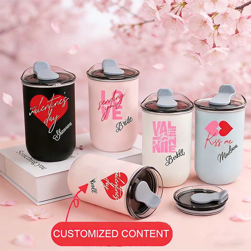 Flask Stainless Steel - Personalized Valentine's Day Gift - Water