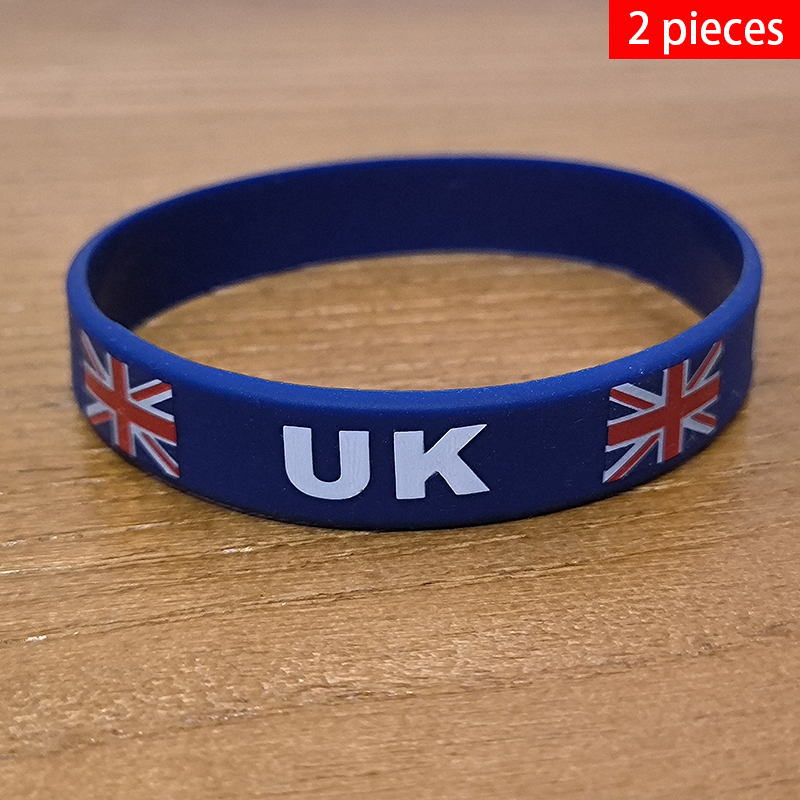 2pcs UK National Flag Wristban - Men'S Accessories Uk avaliação e preço
