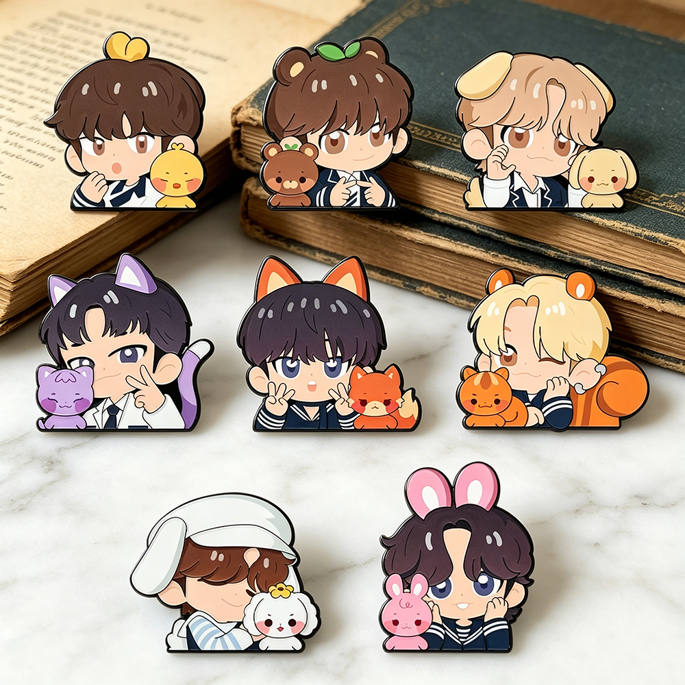 8pcs Kawaii Enamel Pin Set Car - Lapel Pin Enamel avaliação e preço