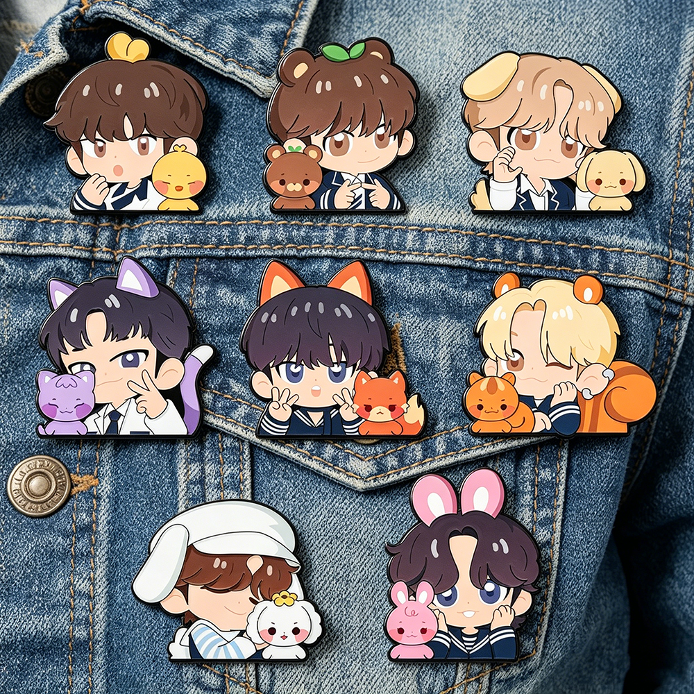 8pcs Kawaii Enamel Pin Set Car - Lapel Pin Enamel avaliação e preço