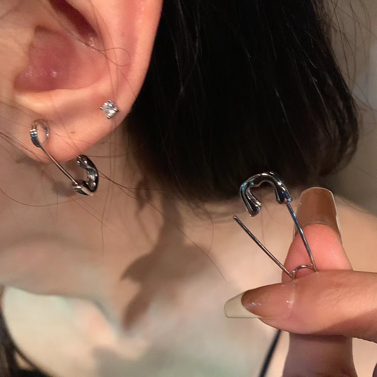 6PCS SET Goth Punk Crystal Cro - Men Accessories Aesthetic avaliação e preço