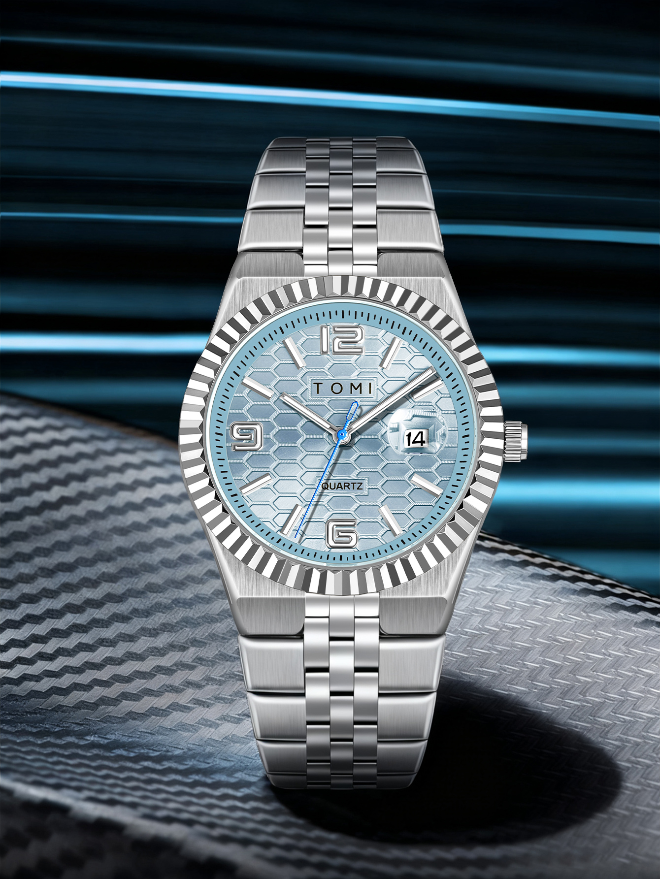 TOMI Luxury Men's Watch Steel  - Cufflink Box Set avaliação e preço