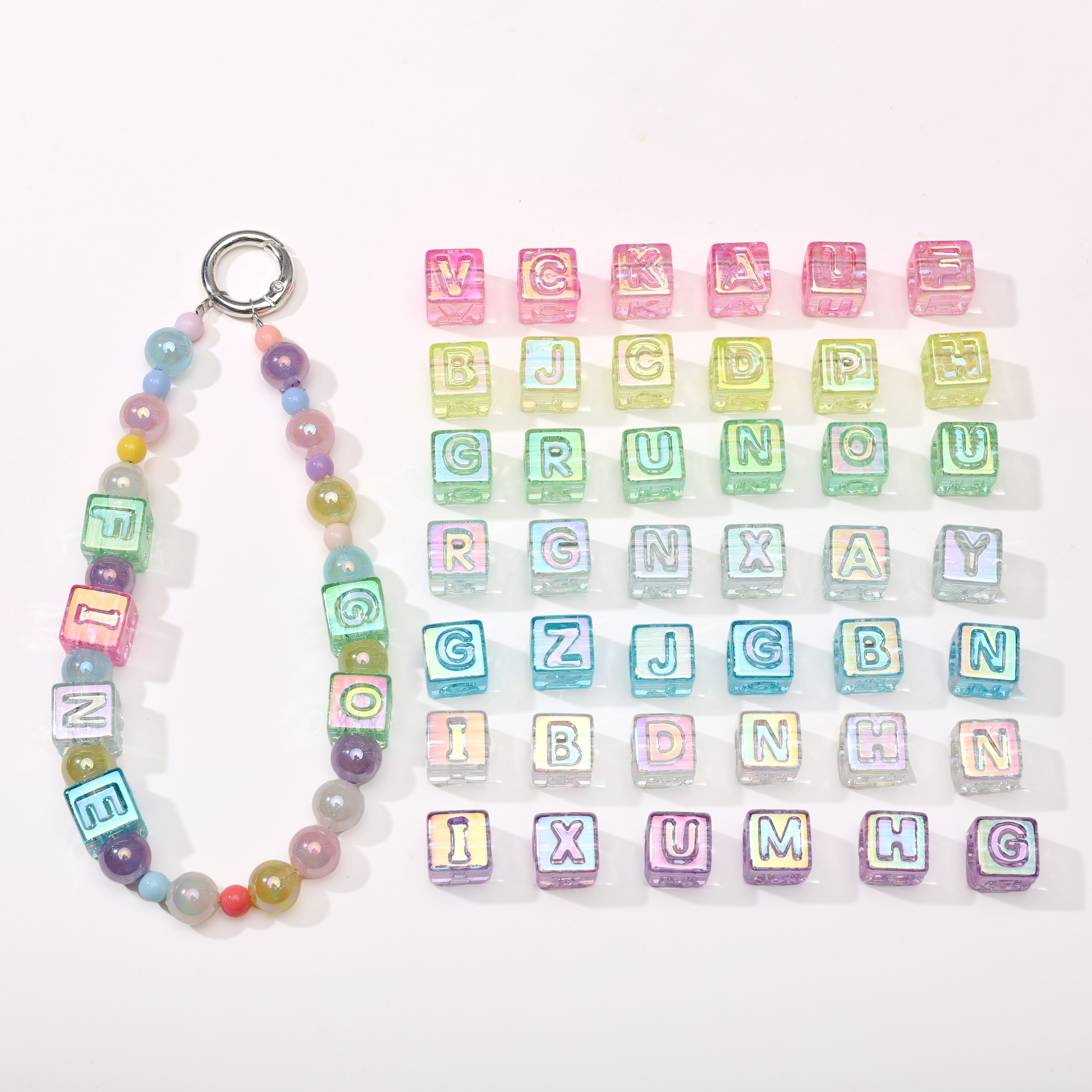 10Pcs beading Colorful Clear L - Men Accessories Necklace avaliação e preço