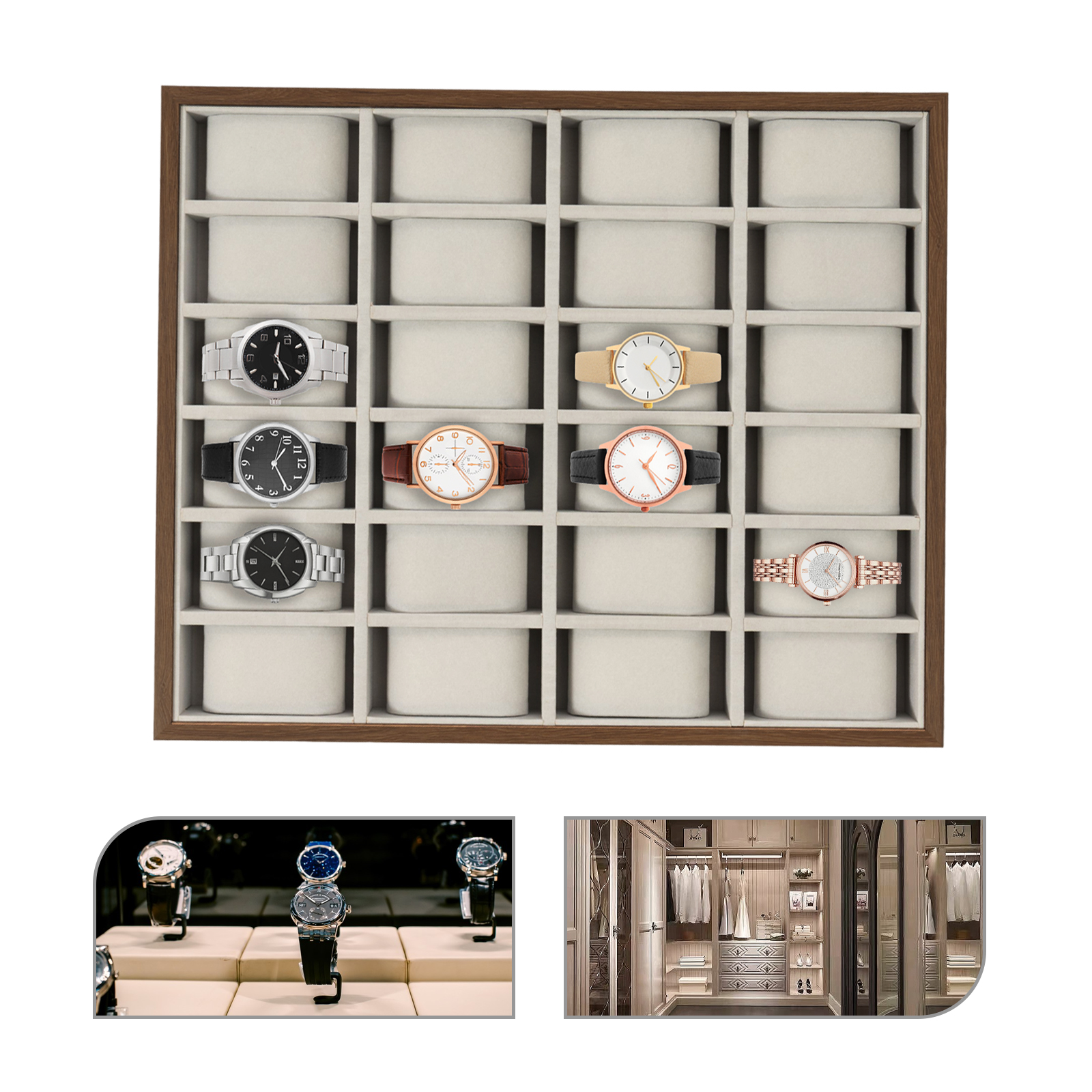 24 Slot Watch Box Watch Organi - Cufflink Box Set avaliação e preço