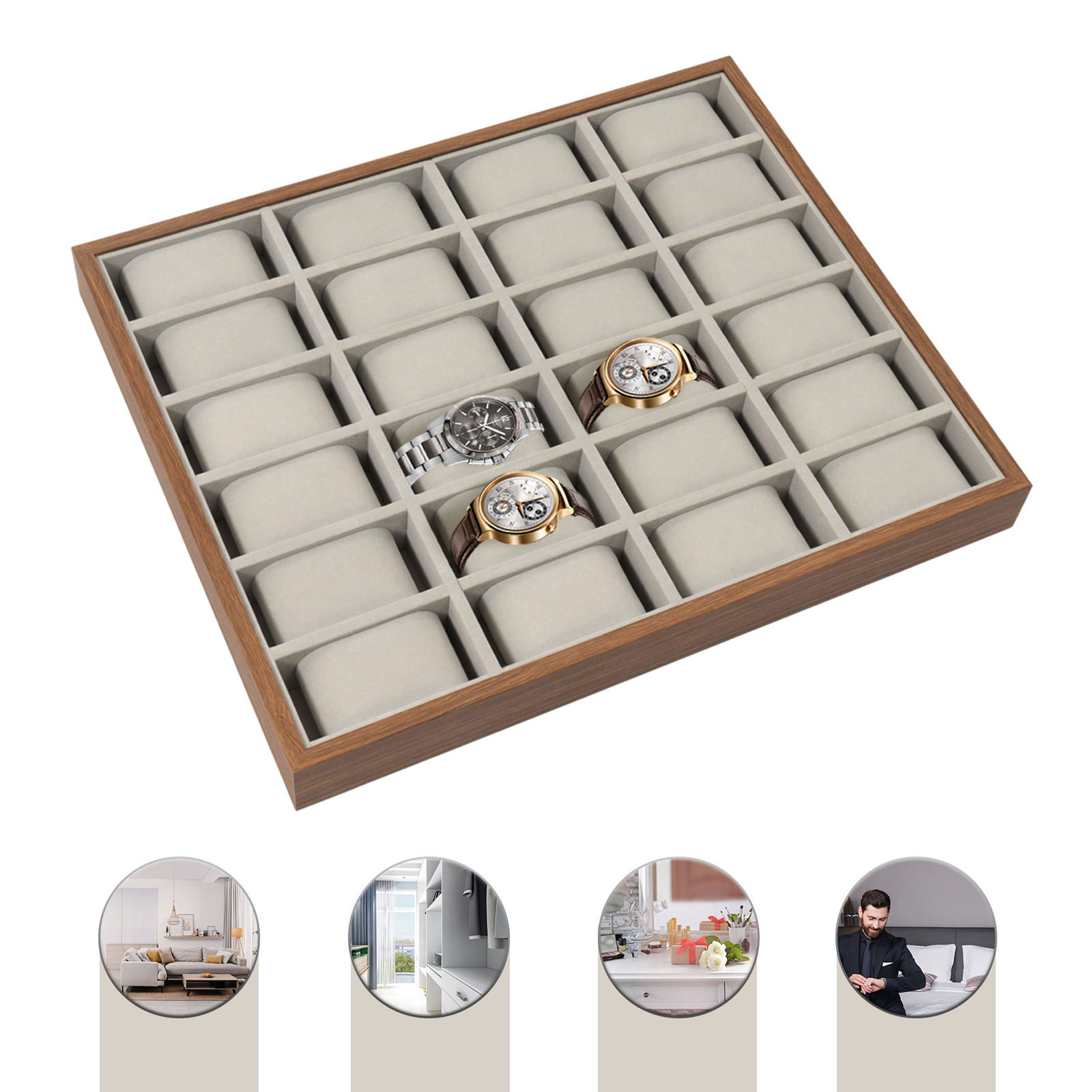 24 Slot Watch Box Watch Organi - Cufflink Box Set avaliação e preço
