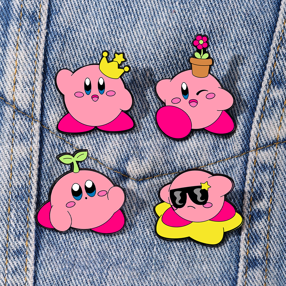 4pcs Kirby Enamel Lapel Pins S - Lapel Pin Enamel avaliação e preço