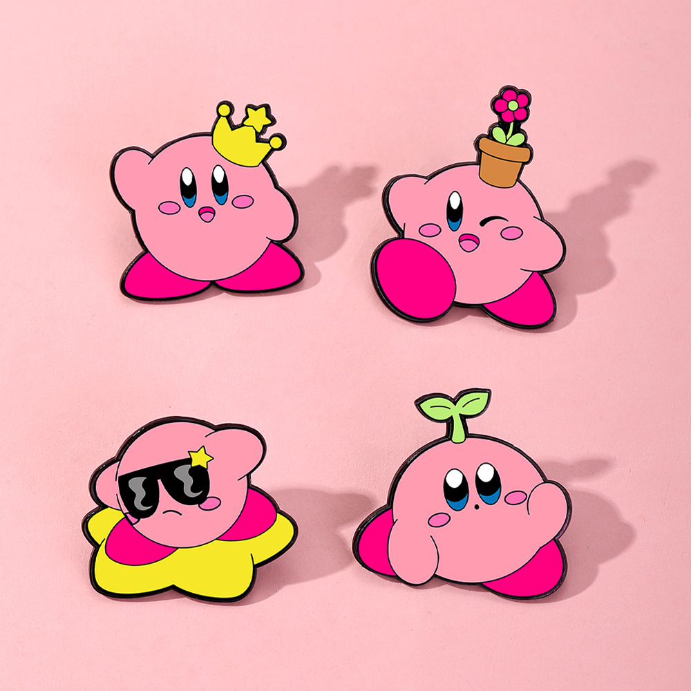 4pcs Kirby Enamel Lapel Pins S - Lapel Pin Enamel avaliação e preço