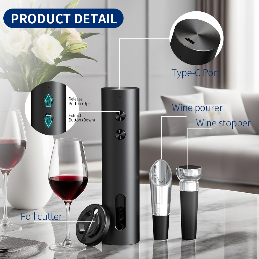4-in-1 Electric Bottle Wine Op - Flask Stainless Steel avaliação e preço