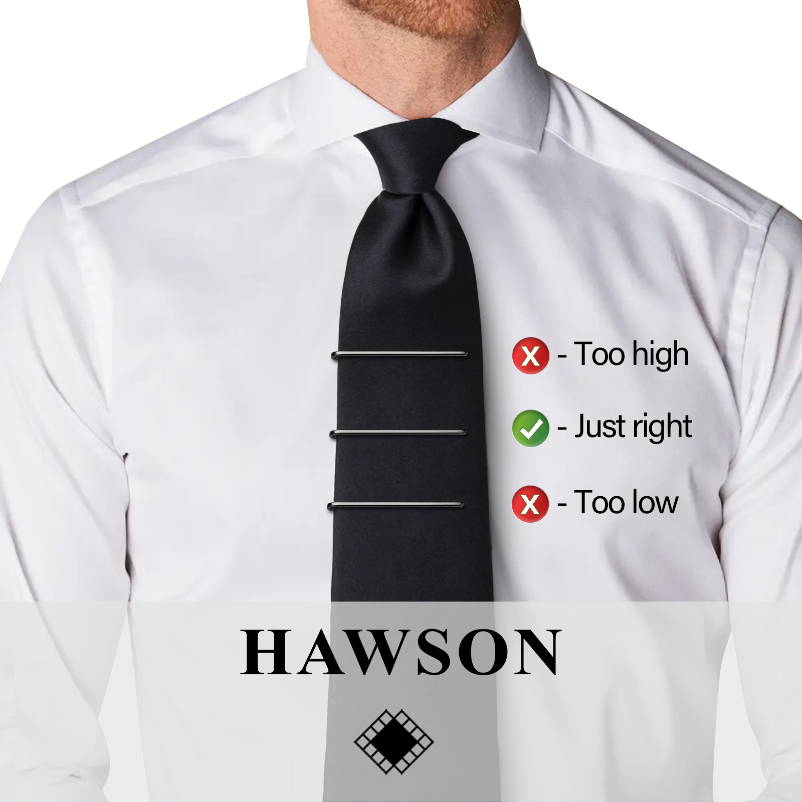 HAWSON Tie Clips for Men 4Pcs  - Cufflink Box Set avaliação e preço