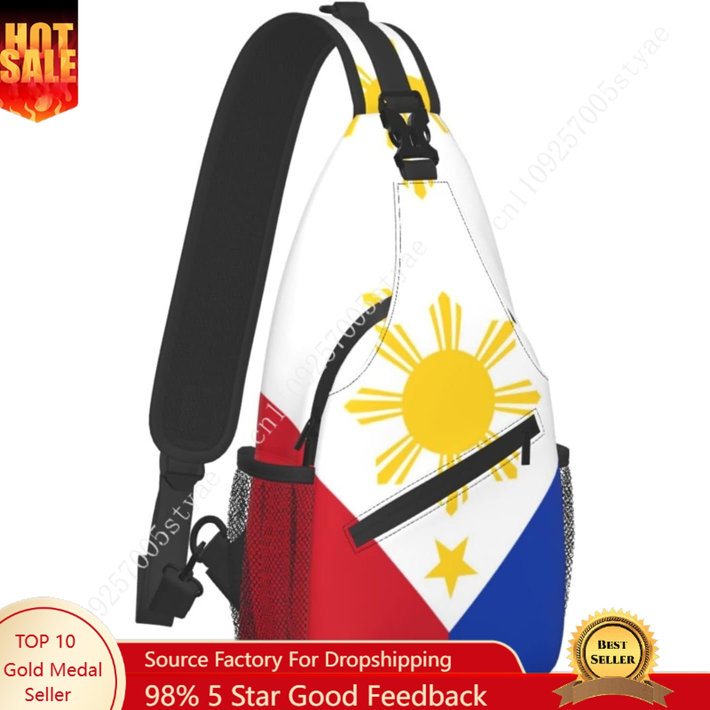 Philippine Flag Sling Backpack - Men'S Accessories Philippines avaliação e preço