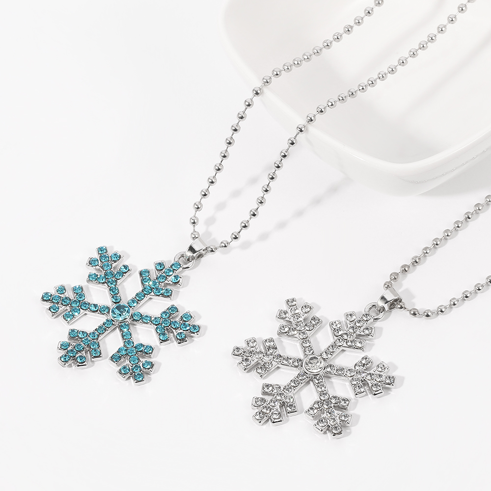 Magical Blue Crystal Snowflake - Men Accessories Necklace avaliação e preço