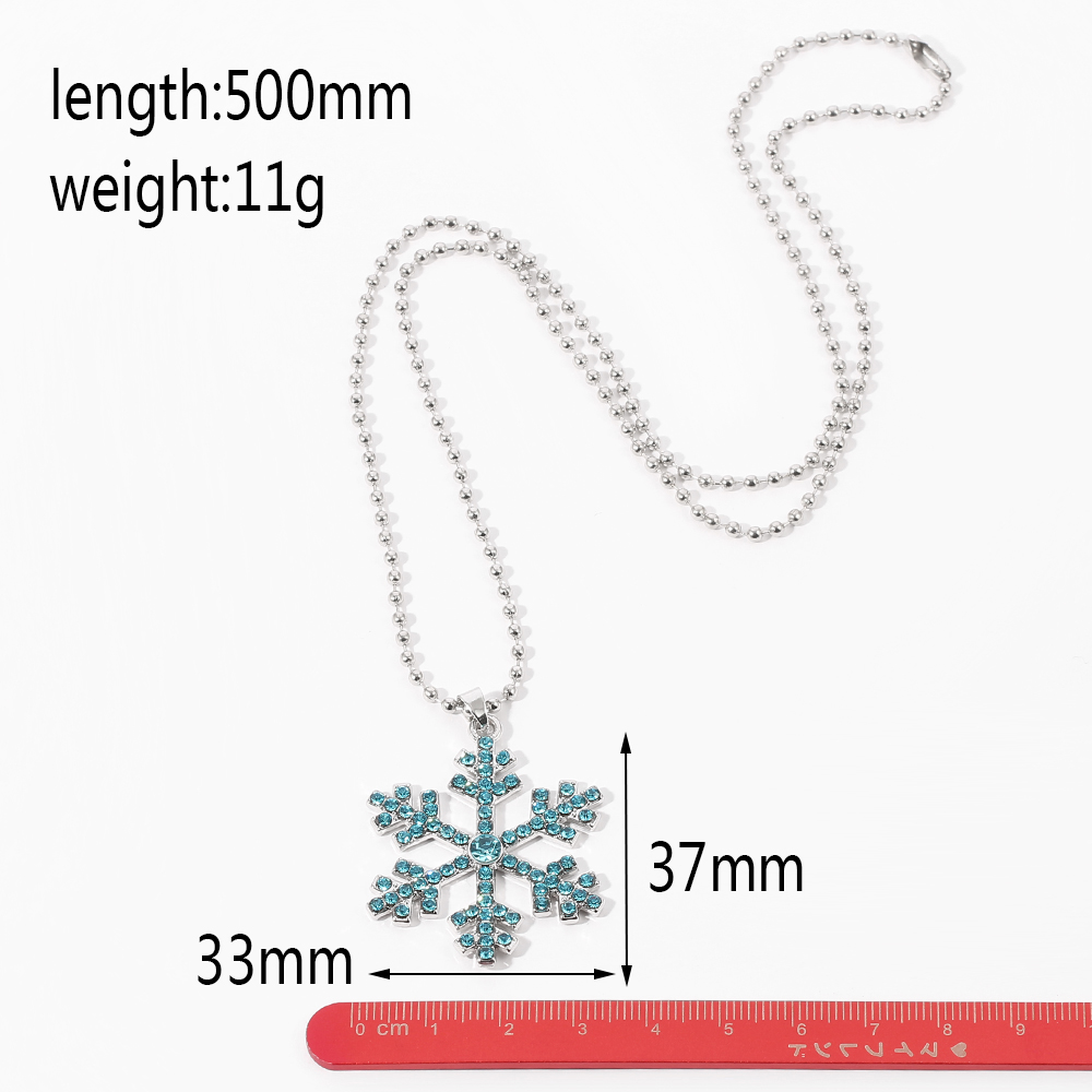 Magical Blue Crystal Snowflake - Men Accessories Necklace avaliação e preço