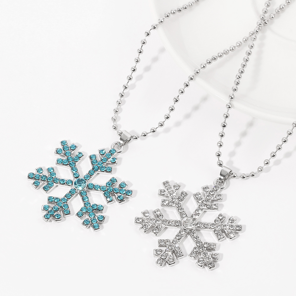 Magical Blue Crystal Snowflake - Men Accessories Necklace avaliação e preço
