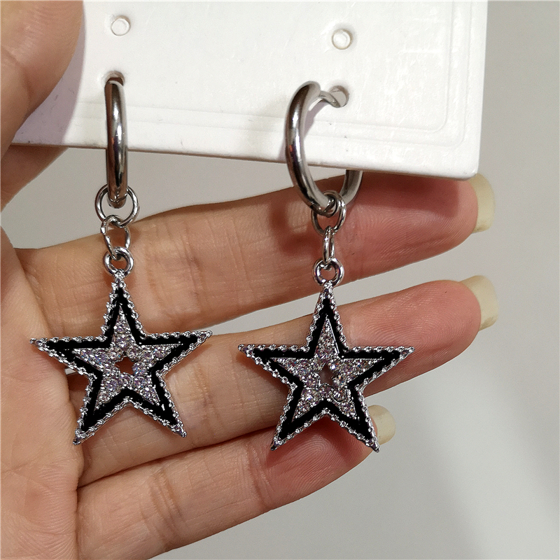 Shiny Zircon Star Pentagram Pe - Men Accessories Aesthetic avaliação e preço