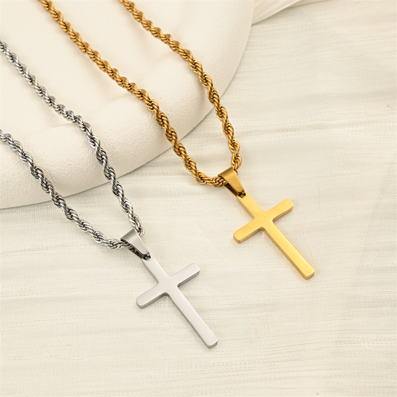 Unisex Cross Pendant Necklace  - Men Accessories Singapore avaliação e preço