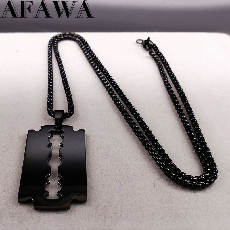 Gothic Blade Razor Pendant Nec - Men Accessories Aesthetic avaliação e preço