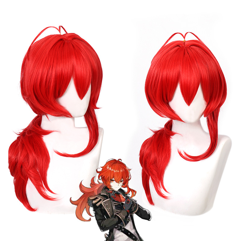 Genshin Impact Diluc Cosplay W - Men Accessories For Travel avaliação e preço