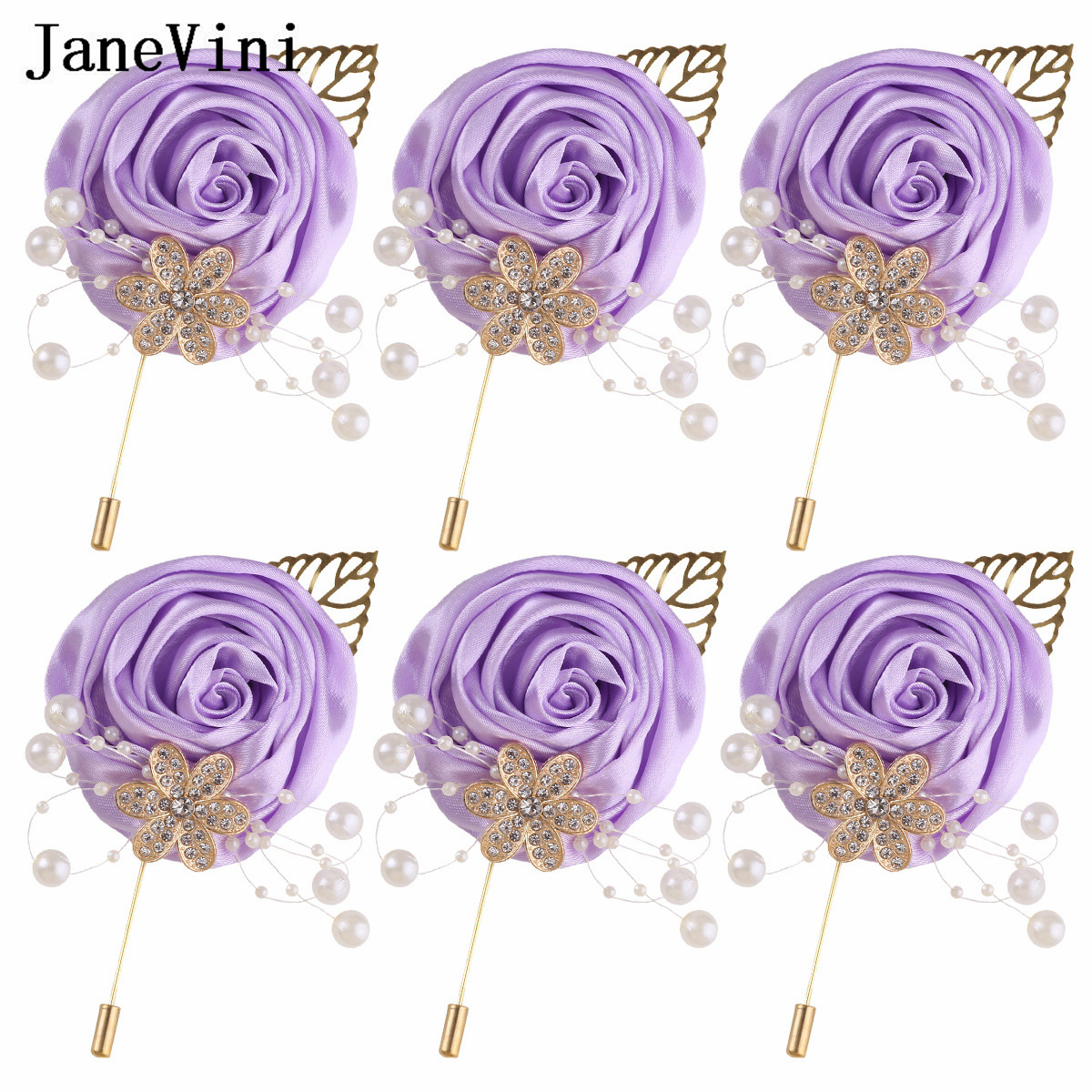 JaneVini 6pc Light Purple Groo - Men'S Accessories Best avaliação e preço