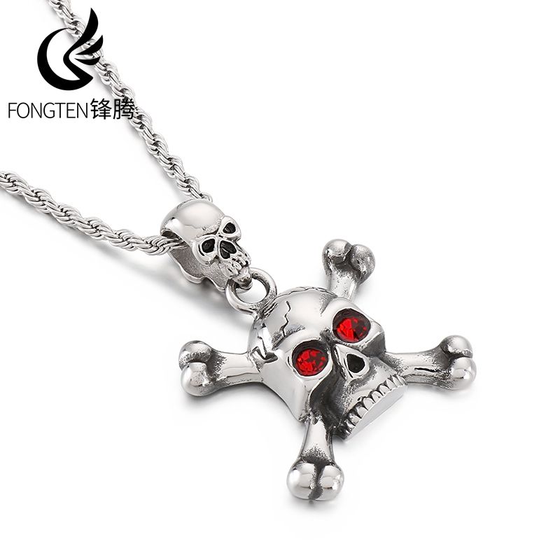 Fongten Stainless Steel Red Ey - Men Accessories Singapore avaliação e preço
