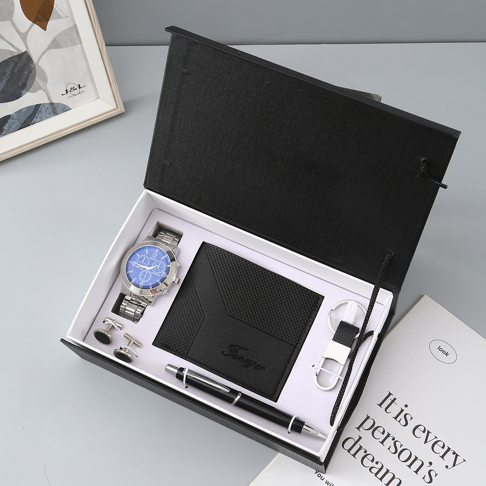 New Watch Men's Gift Set with  - Cufflink Box Set avaliação e preço