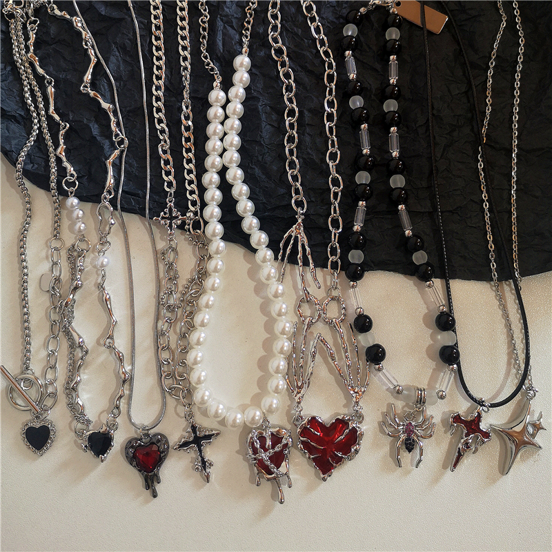 Gothic Vintage Y2K Red Glass H - Men Accessories Aesthetic avaliação e preço