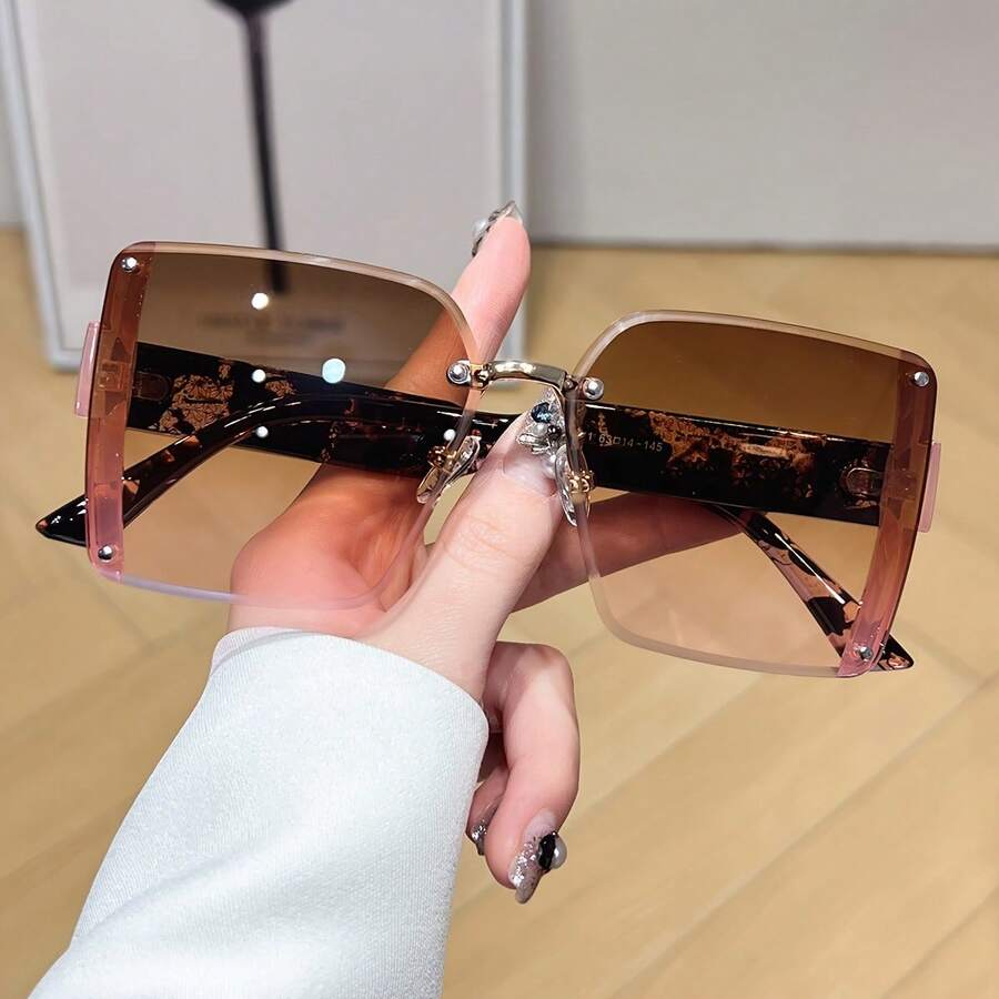 Oversized Frameless Square Gra - Men Accessories For Travel avaliação e preço