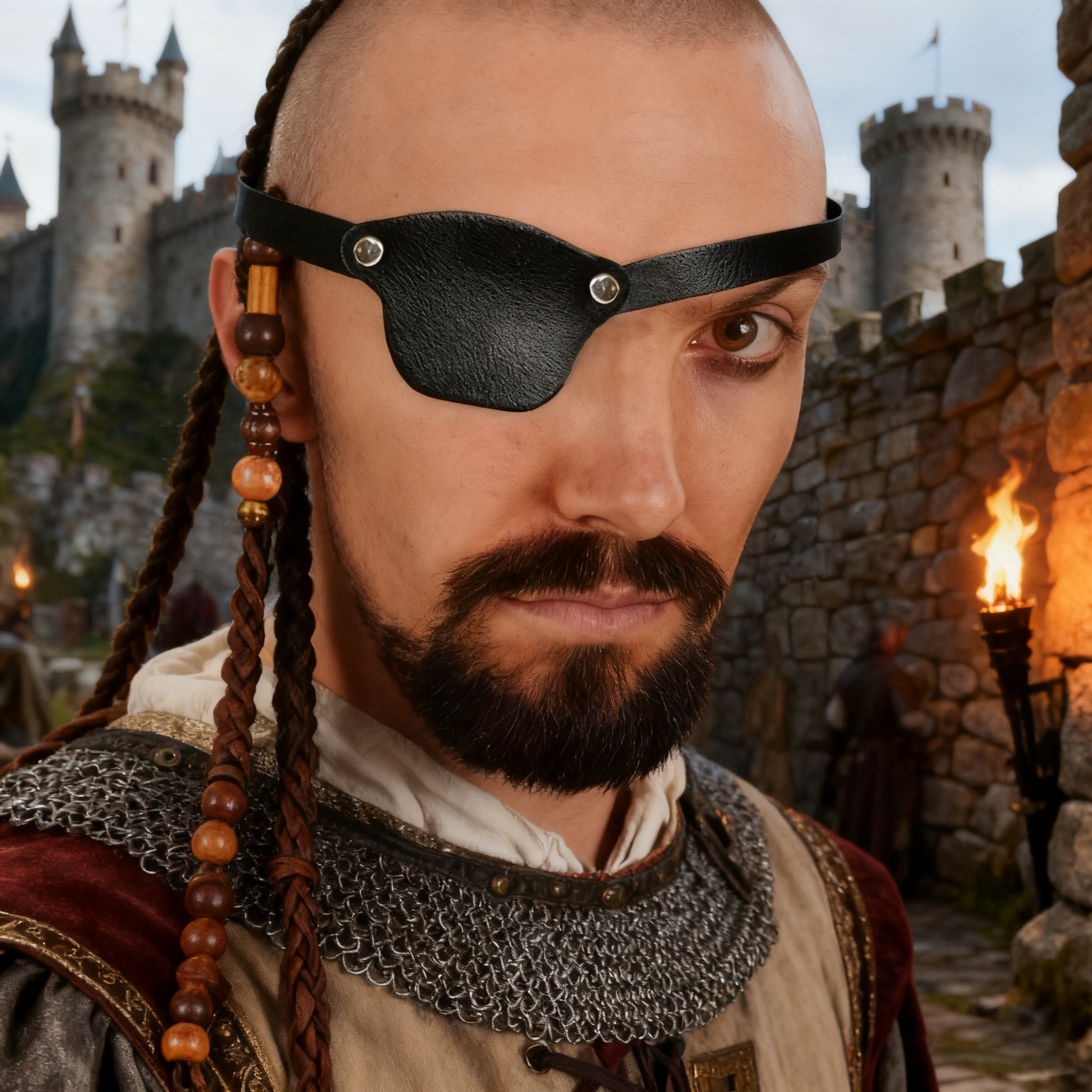 Pirate Eye Patch Leather Eye P - Men Accessories Style avaliação e preço