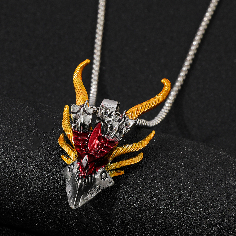Retro Hip-Hop Evil Dragon Head - Men Accessories Necklace avaliação e preço