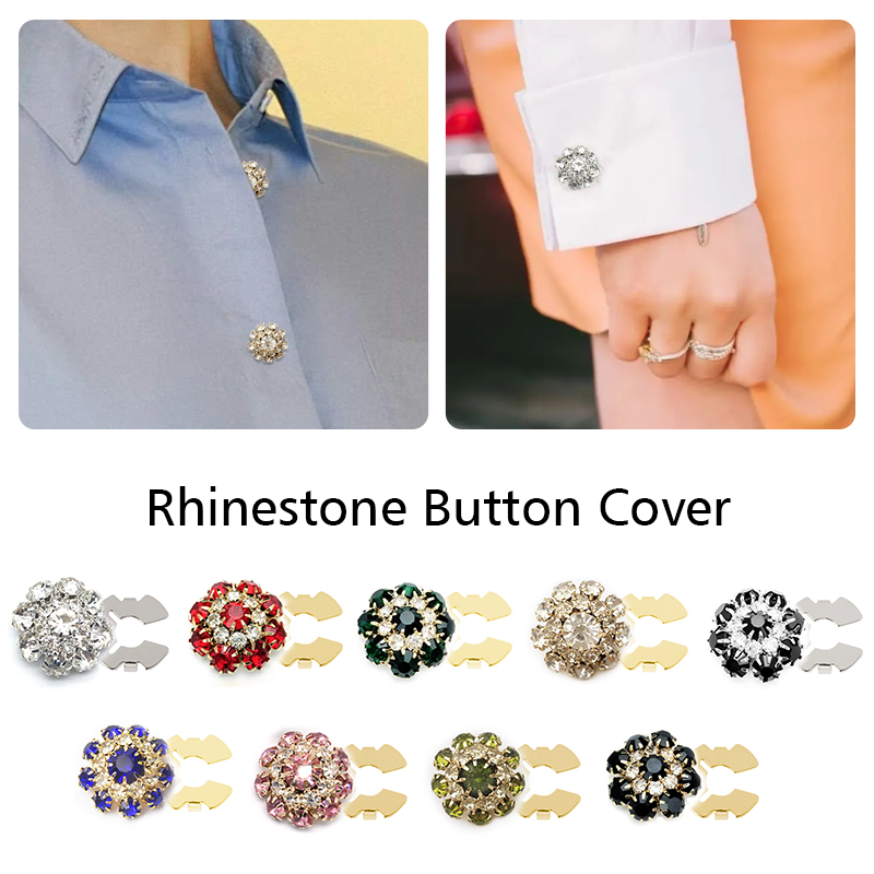 1PC Shirt Button Box Rhineston - Cufflink Box Set avaliação e preço