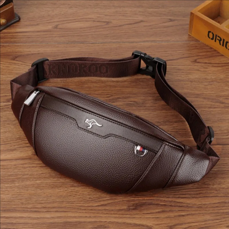 Business Leather Waist Bag Mul - Men Accessories For Travel avaliação e preço