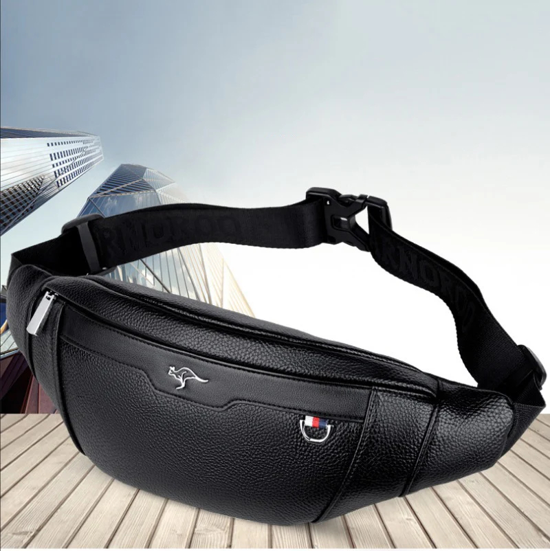 Business Leather Waist Bag Mul - Men Accessories For Travel avaliação e preço