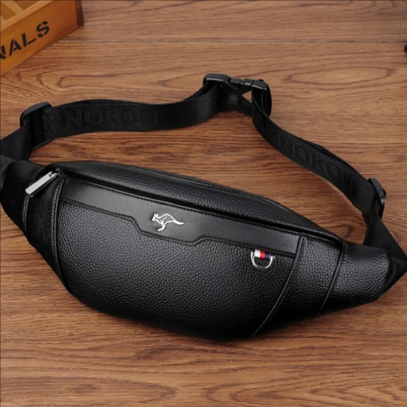 Business Leather Waist Bag Mul - Men Accessories For Travel avaliação e preço