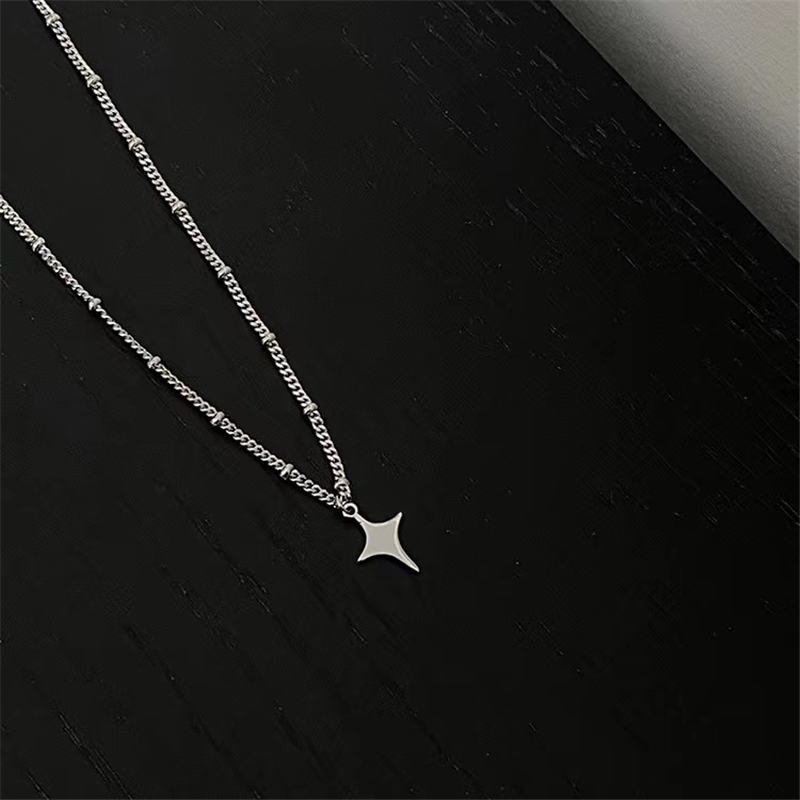 Kpop Goth Silver Color Star Pe - Men Accessories Aesthetic avaliação e preço