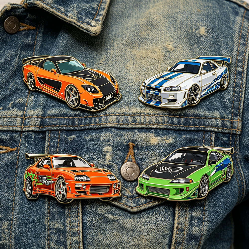 4pcs The Fast and the Furious  - Lapel Pin Enamel avaliação e preço