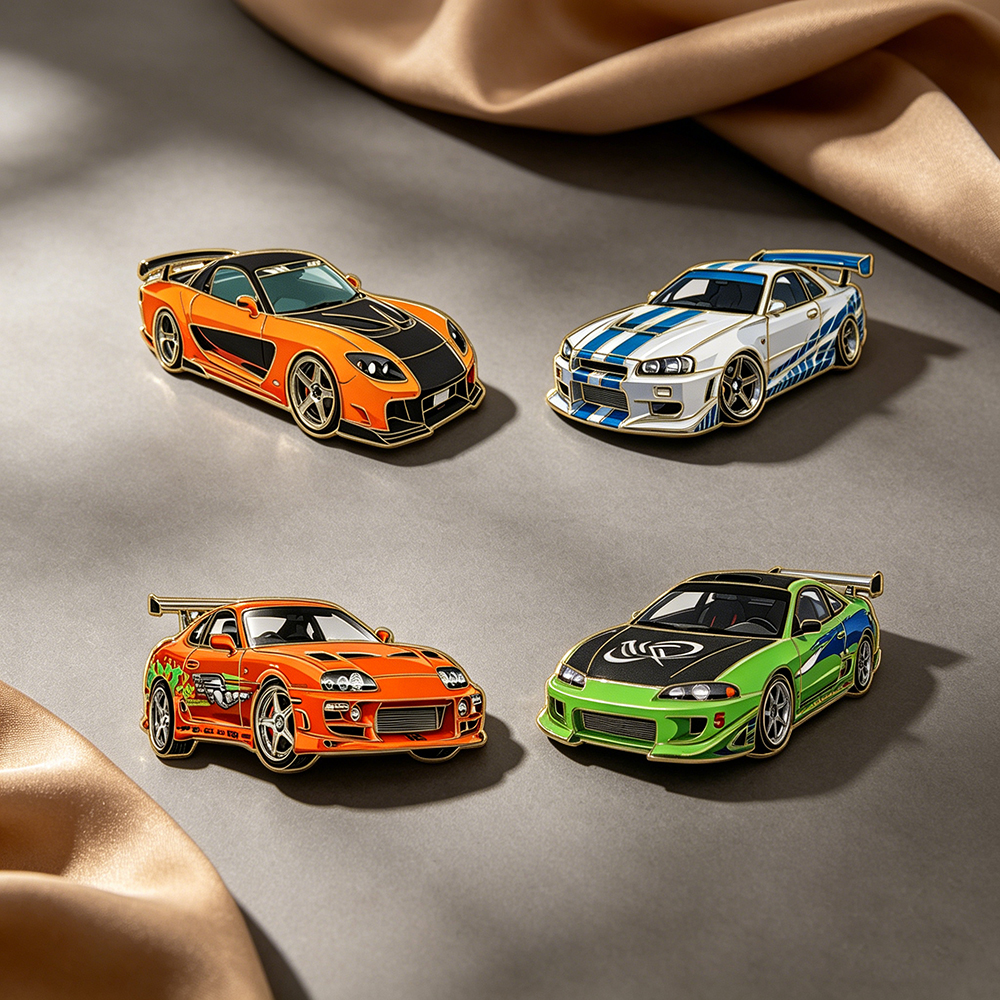 4pcs The Fast and the Furious  - Lapel Pin Enamel avaliação e preço