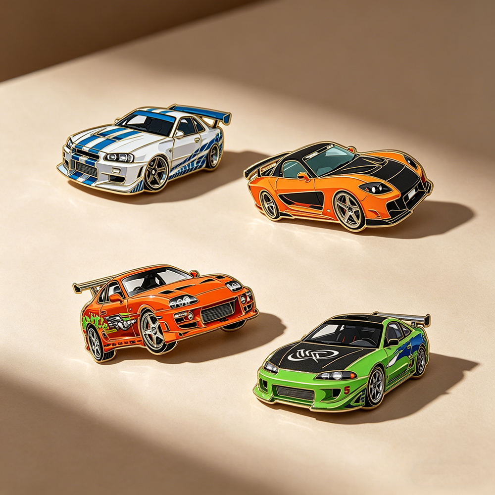 4pcs The Fast and the Furious  - Lapel Pin Enamel avaliação e preço