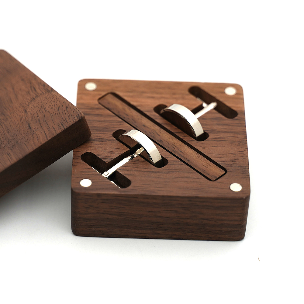 Custom Engraved Wooden Groom A - Cufflink Box Set avaliação e preço