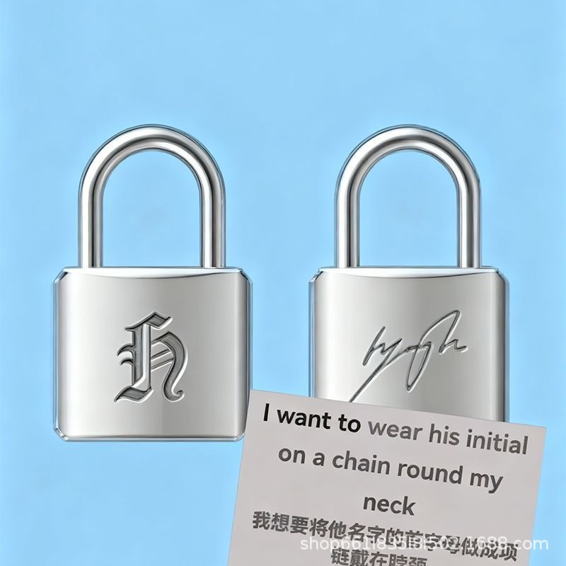 Ashionable Creative Metal Lock - Men Accessories Necklace avaliação e preço