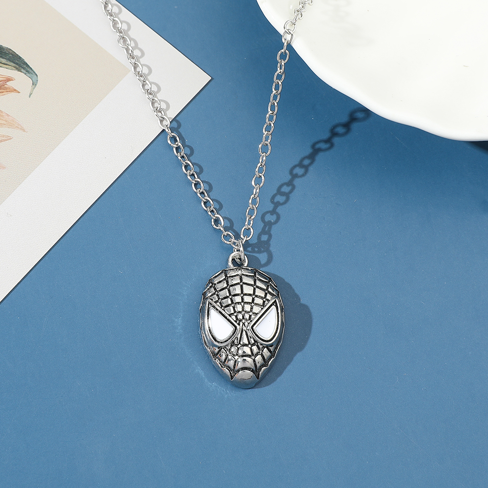 Superhero Spider Man Mask Pend - Men Accessories Necklace avaliação e preço
