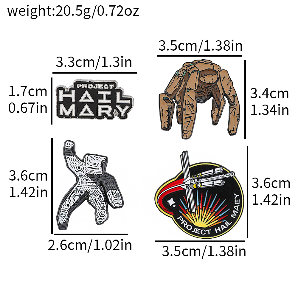 4pc Sci-Fi Enamel Pin Set Proj - Lapel Pin Enamel avaliação e preço