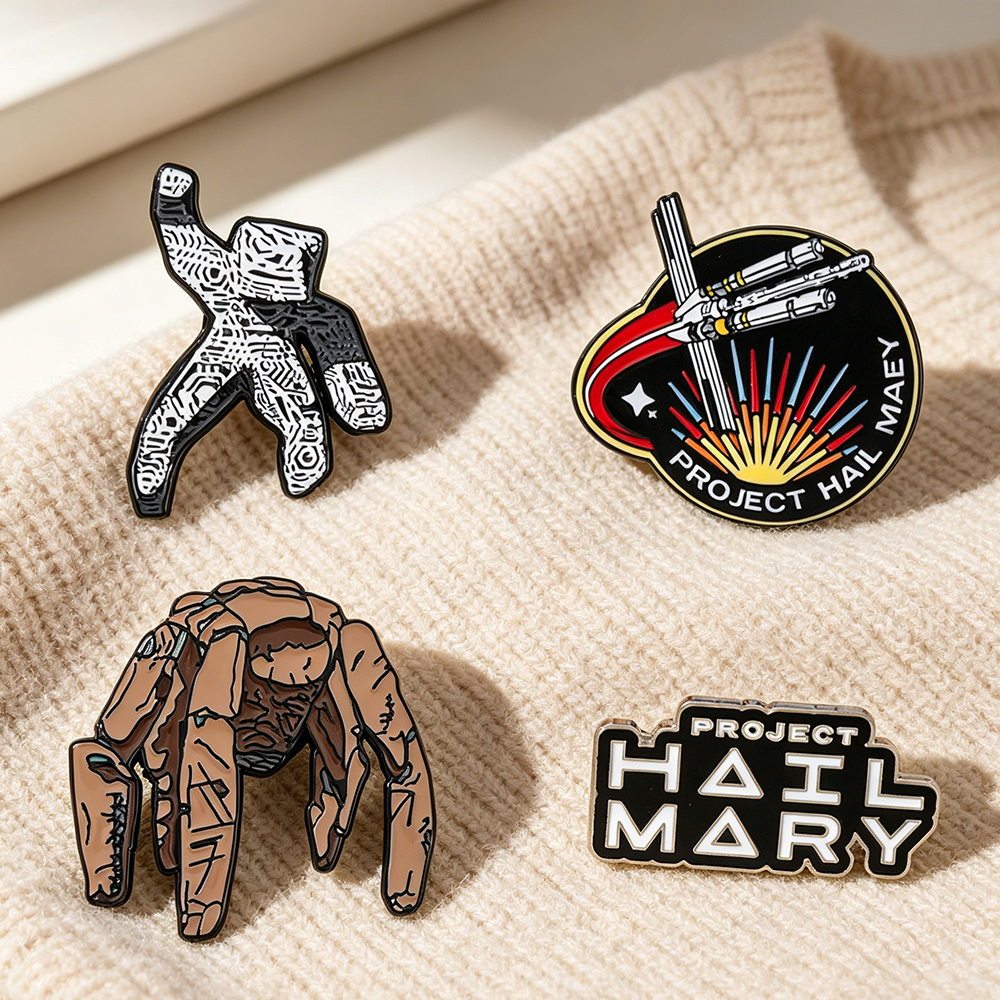 4pc Sci-Fi Enamel Pin Set Proj - Lapel Pin Enamel avaliação e preço