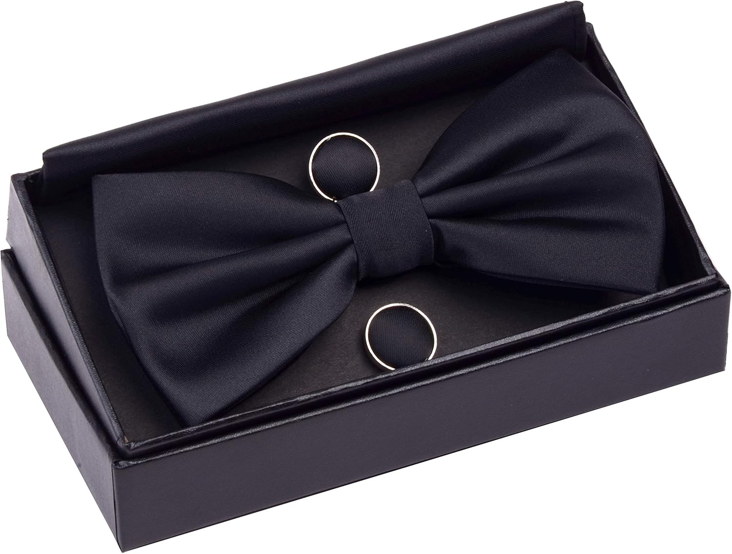 Solid Color Pre-tied Bow Tie S - Cufflink Box Set avaliação e preço