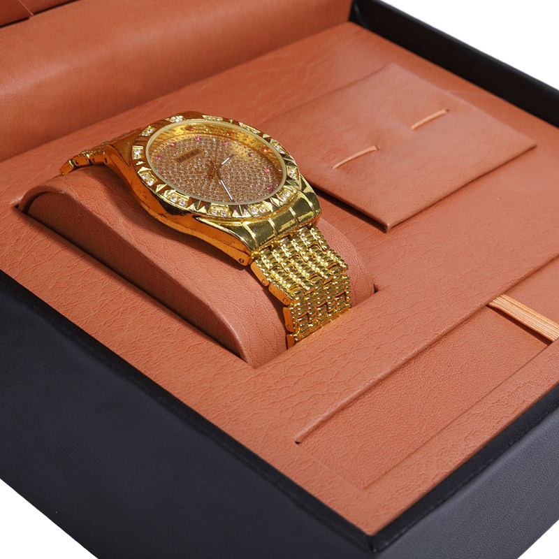 PU Leather Luxury Jewelry and  - Cufflink Box Set avaliação e preço