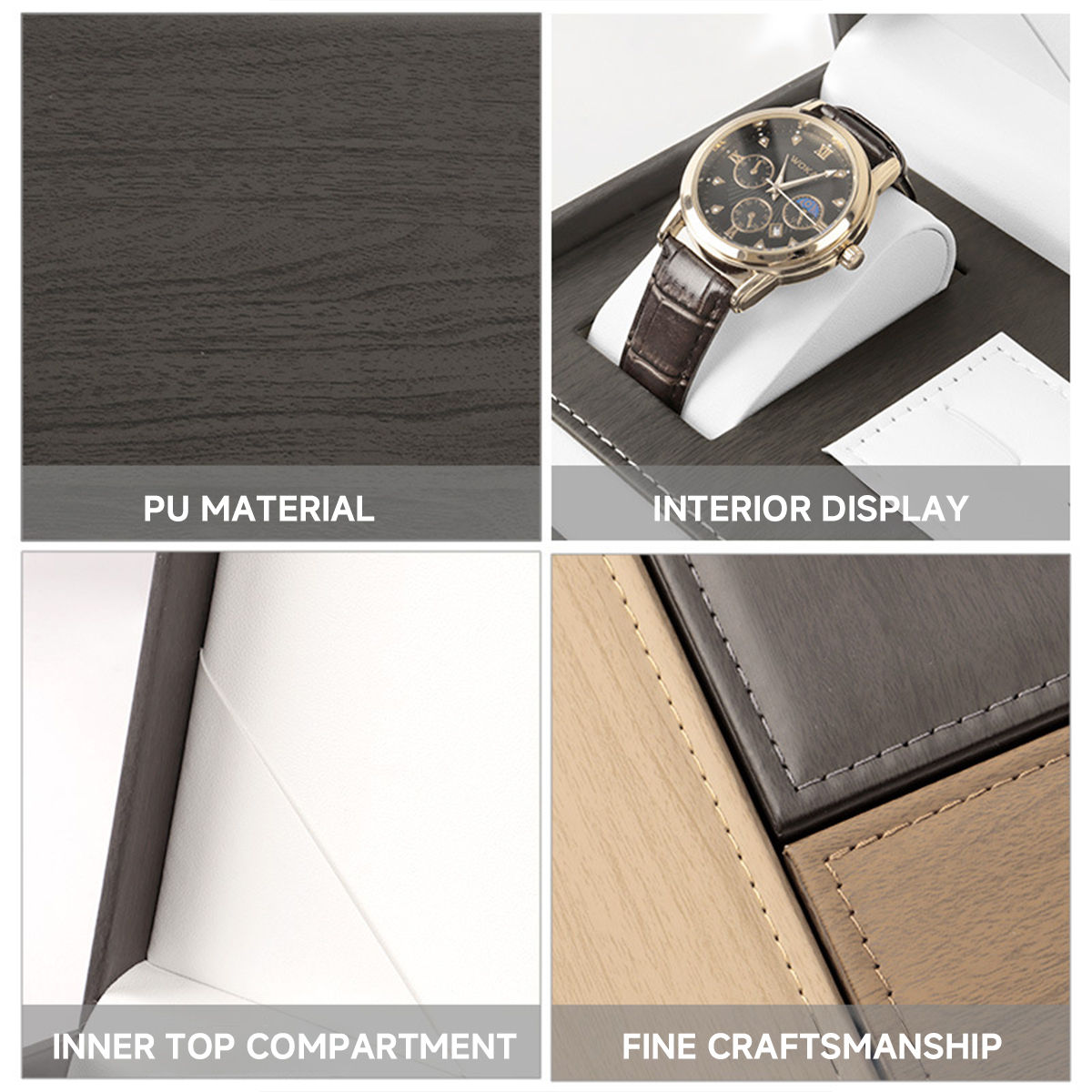 PU Leather Luxury Jewelry and  - Cufflink Box Set avaliação e preço